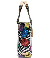 Consuela Carla Floral and Zebra Print Classic Tote Bag