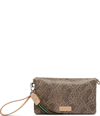 Consuela Dizzy Uptown Snake Embossed Crossbody Bag