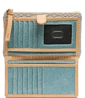 Consuela Embossed Snake Print Thunderbird Slim Wallet