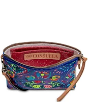 Consuela Mango Midtown Blue Bright Floral Detailed Crossbody Bag