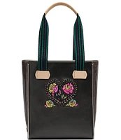 Consuela Marta Chica Floral Heart Embroidered Tote Bag