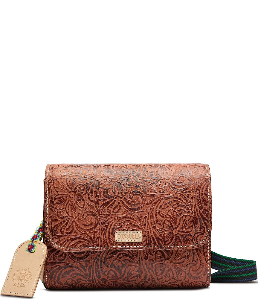 Consuela On The Town Sally Tooled Leather Crossbody Bag