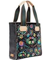 Consuela Rita Classic Neon Embroidered Tote Bag