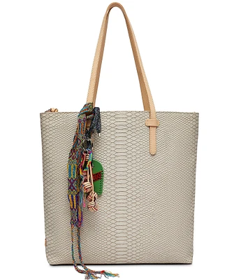 Consuela Thunderbird Embossed Snake Print Market Tote Bag