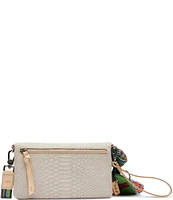 Consuela Thunderbird Embossed Snake Print Uptown Crossbody Bag