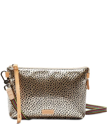 Consuela Wesley Metallic Pebbled Midtown Crossbody Bag