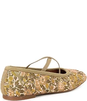 Copper Key Alette Jacquard Print Cross Strap Ballet Flats