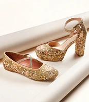 Copper Key Alette Jacquard Print Cross Strap Ballet Flats