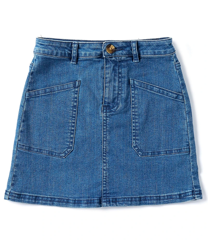 Copper Key Big Girls 7-16 Denim Cargo Skirt