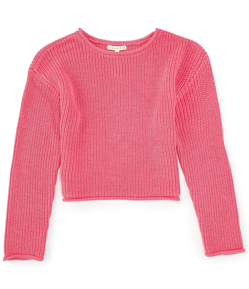 Copper Key Big Girls 7-16 Jersey Roll Neck Sweater