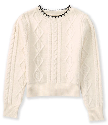 Copper Key Big Girls 7-16 Cable Knit Sweater