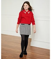 Copper Key Big Girls 7-16 Claudia Houndstooth Skirt