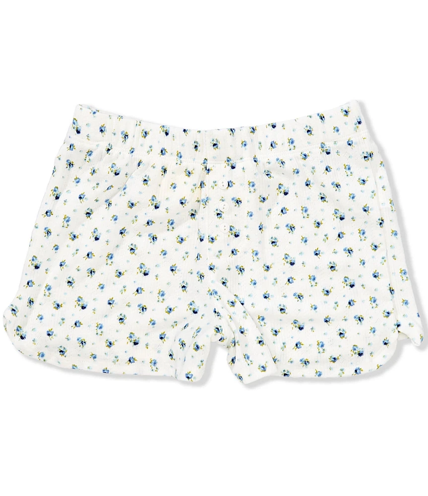 Copper Key Big Girls 7-16 Ditsy Floral Pointelle Shorts