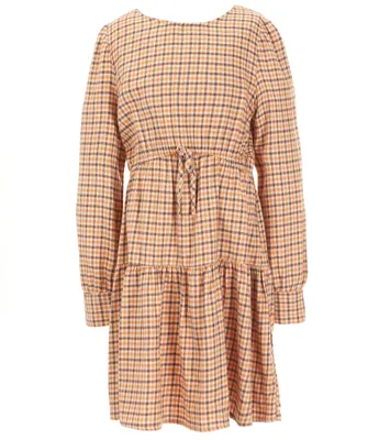 Copper Key Big Girls 7-16 Dropwaist Plaid Dress