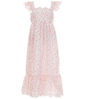 Copper Key Big Girls 7-16 Eyelet Floral Midi Dress