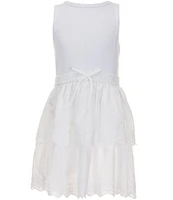 Copper Key Big Girls 7-16 Eyelet Tiered Ruffle Dress