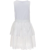 Copper Key Big Girls 7-16 Eyelet Tiered Ruffle Dress