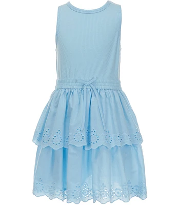 Copper Key Big Girls 7-16 Eyelet Tiered Ruffle Dress