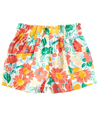 Copper Key Big Girls Floral Printed Paper Bag Shorts