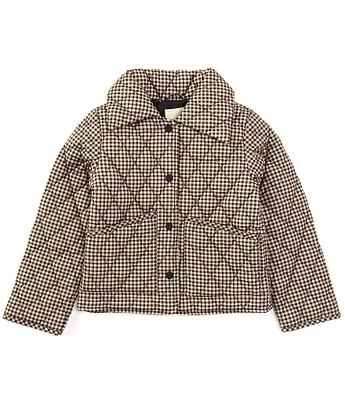 Copper Key Big Girls 7-16 Gingham Collared Puffer Jacket