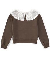 Copper Key Big Girls 7-16 Lace Collar Sweater