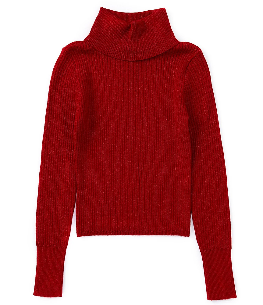 Copper Key Big Girls 7-16 Lurex Turtle Neck Top