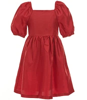 Copper Key Big Girls 7-16 Margo Taffeta Puff Sleeve Dress