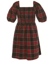 Copper Key Big Girls 7-16 Margo Velvet Puff Sleeve Dress