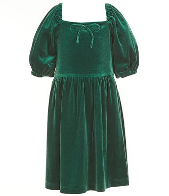 Copper Key Big Girls 7-16 Margo Velvet Puff Sleeve Dress