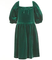 Copper Key Big Girls 7-16 Margo Velvet Puff Sleeve Dress