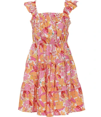 Copper Key Big Girls 7-16 Tropical Floral Printed Dress