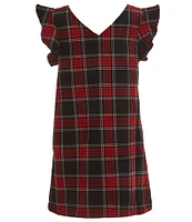 Copper Key Big Girls 7-16 Plaid Pinafore Dress