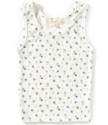 Copper Key Big Girls 7-16 Pointelle Tank Top