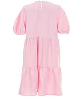 Copper Key Big Girls 7-16 Puff Sleeve Shift Dress