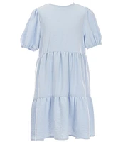 Copper Key Big Girls 7-16 Puff Sleeve Shift Dress