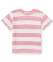 Copper Key Big Girls 7-16 Short Sleeve Big Stripe Relaxed Boxy T-Shirt