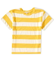 Copper Key Big Girls 7-16 Short Sleeve Big Stripe Relaxed Boxy T-Shirt