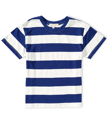 Copper Key Big Girls 7-16 Short Sleeve Big Stripe Relaxed Boxy T-Shirt
