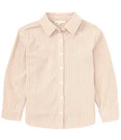 Copper Key Big Girls 7-16 Soft Cord Button Up