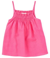 Copper Key Big Girls 7-16 Solid Linen Blend Swing Top