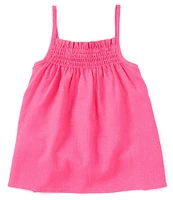 Copper Key Big Girls 7-16 Solid Linen Blend Swing Top