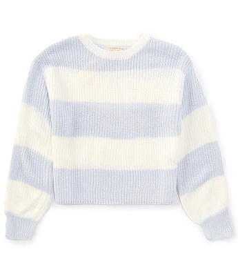 Copper Key Big Girls 7-16 Stripe Shaker Long Sleeve Relaxed Sweater