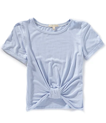 Copper Key Big Girls 7-16 Tie Front Short Sleeve T-Shirt