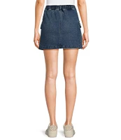 Copper Key Cargo Denim Mini Skirt