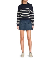 Copper Key Cargo Denim Mini Skirt