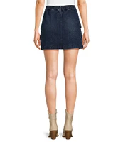 Copper Key Cargo Denim Mini Skirt