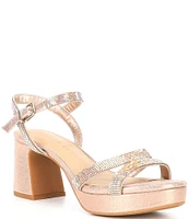 Copper Key Celebrate Rhinestone Platform Dress Sandals