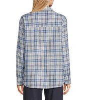 Copper Key Plaid Button Front Flannel Shirt