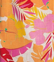 Copper Key Coordinating Tropical Floral Print Wrap Skort