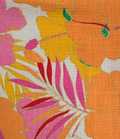 Copper Key Coordinating Woven Tropical Floral Printed Tank Top